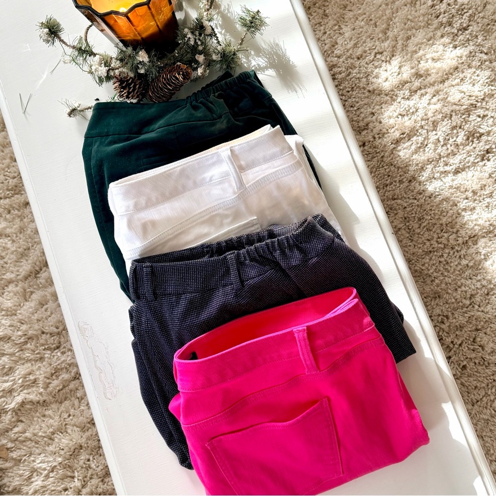 4 PIECE SET Plus Size Talbots Dress Casual Pants High Waist Slim Slacks 20 WP
